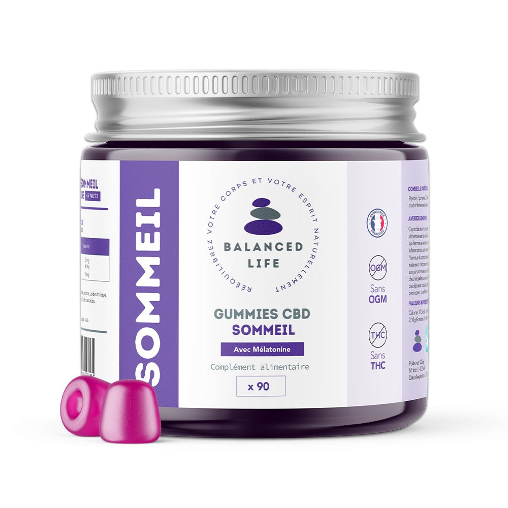 Gummies Sommeil | 50 mg CBD + Mélatonine | 45 nuits – Balanced Life