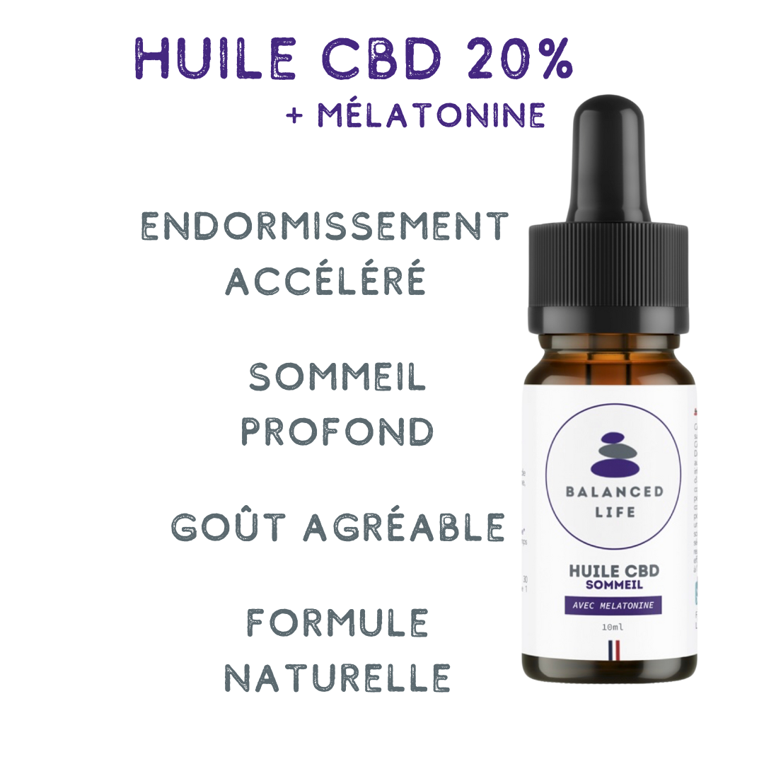 Huile CBD Sommeil 20% 40 nuits fraise – Votre compagnon pour des nuits paisibles