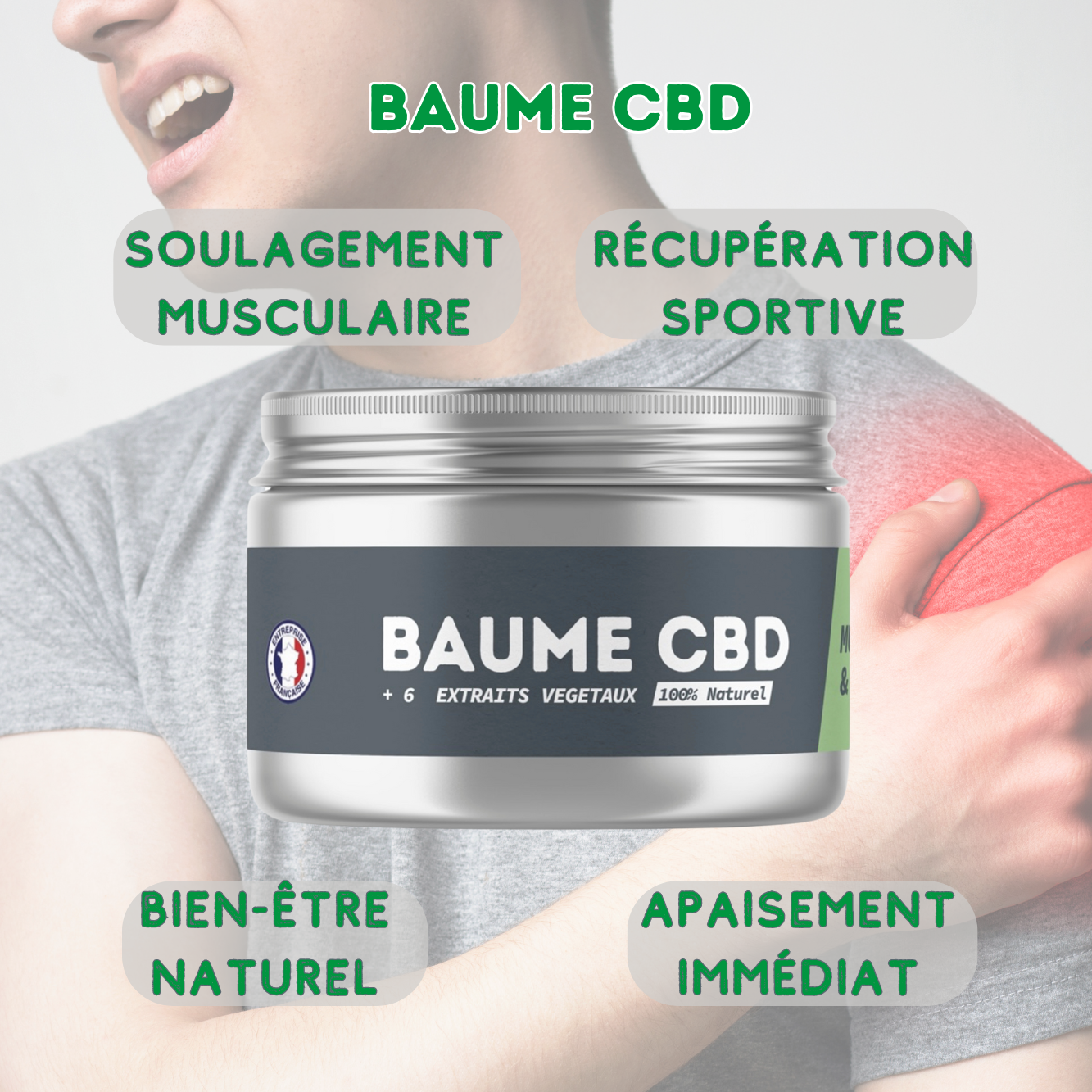Baume musculaire CBD Bio 1000 mg - 100 ml