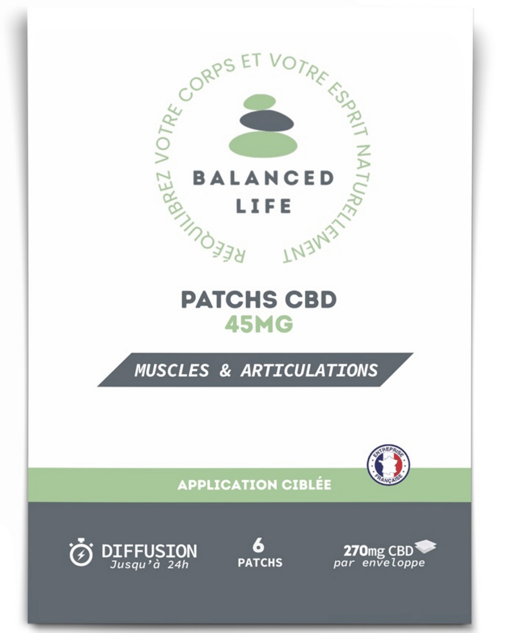 Patchs CBD+ Muscles & Articulations 12x45mg – soulagement ciblé & longue durée