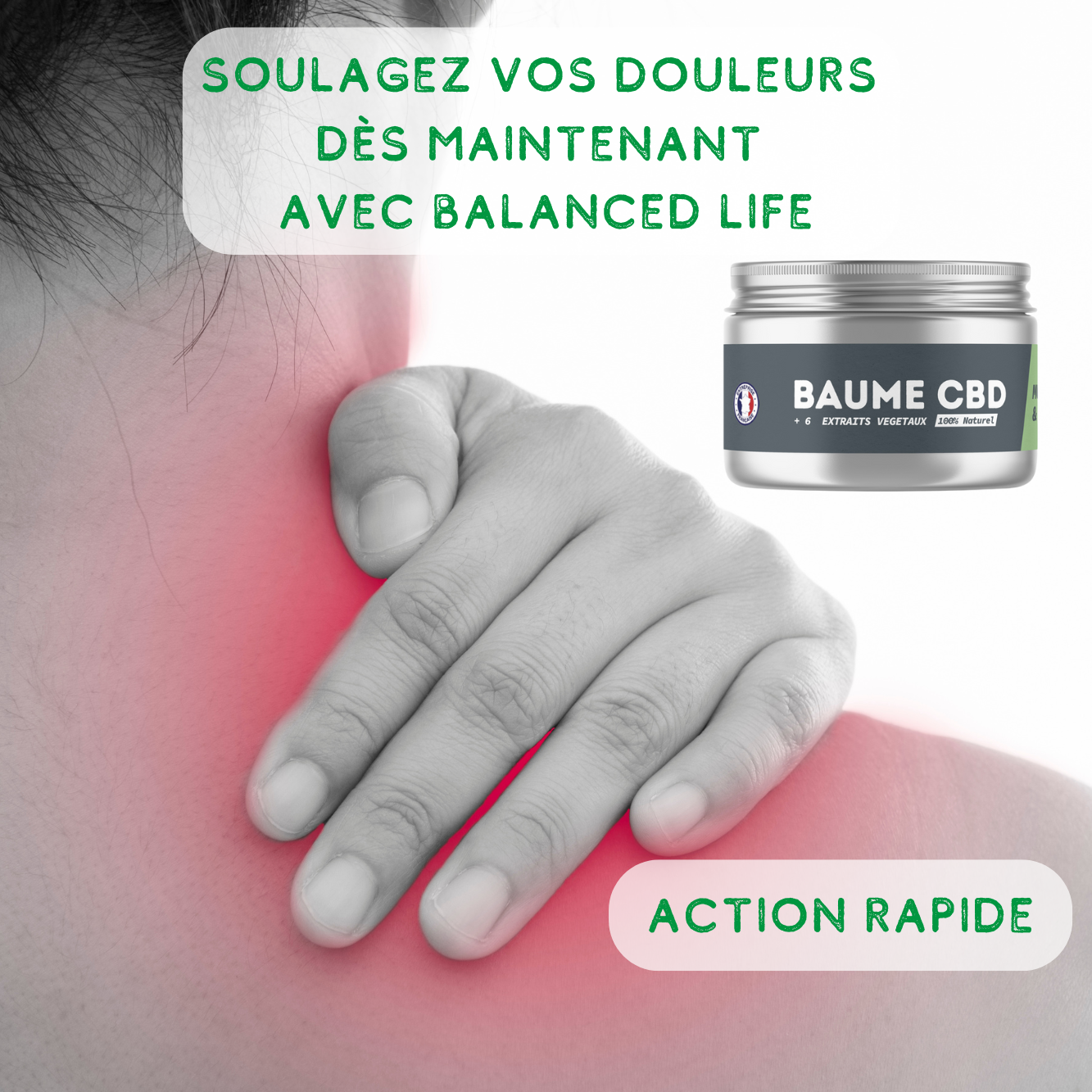 Baume musculaire CBD Bio 1000 mg - 100 ml