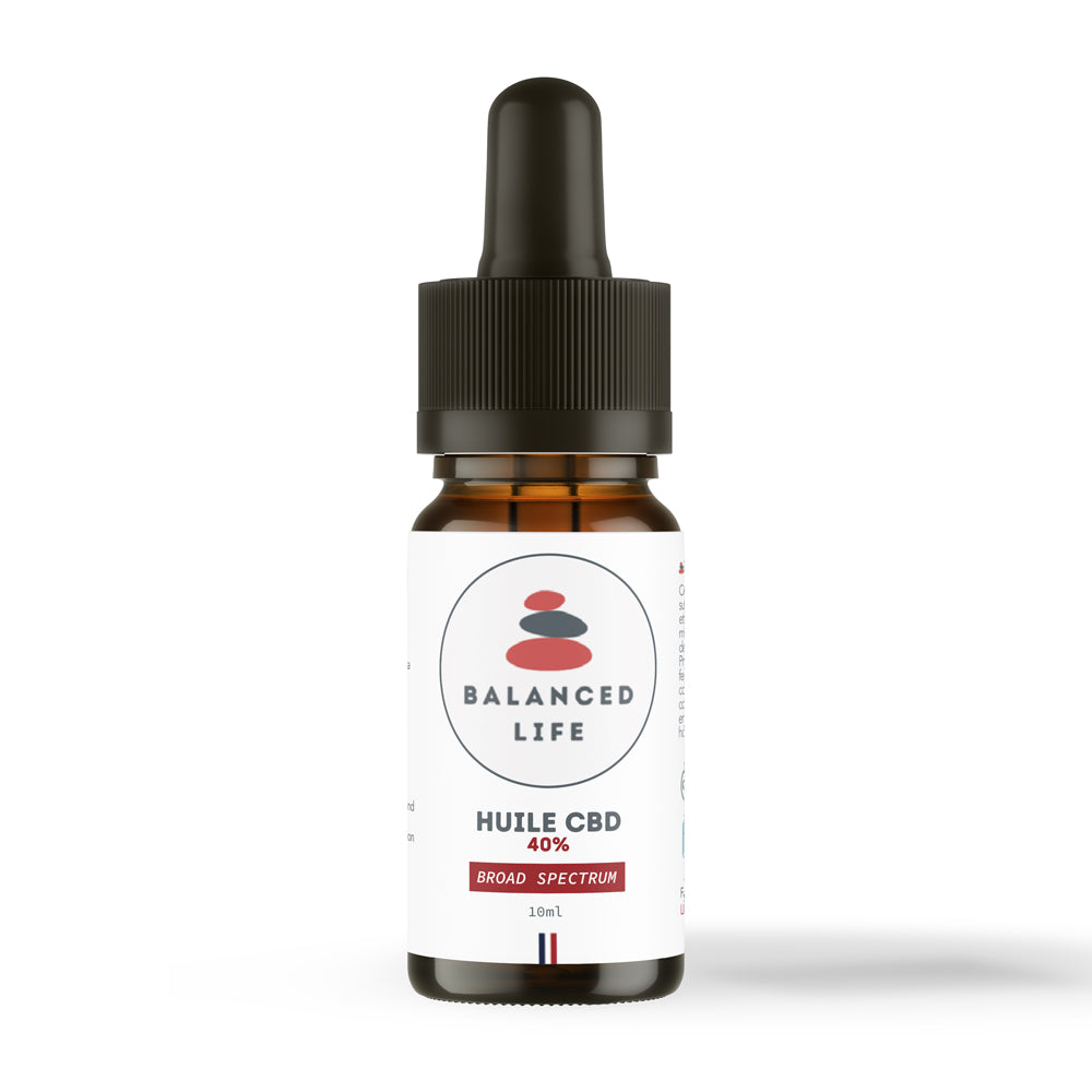 Huile CBD 40% Broad Spectrum MCT Bio – 10ml